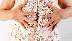 Will Masked Granny MariaOld Finger Her Shaved Pussy In Lingerie? She Masturbates For Step-Grandson With Big Tits!