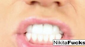 Nikita Inserts Toy Into Wet Pussy For Masturbation