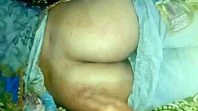 Housewife in lonely house with brother-in-law, morning outdoor garden scene