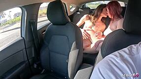 German Skinny And Curvy Best Friends Seduce Old Taxi Driver To Ffm 3some Fuck At Holiday Trip