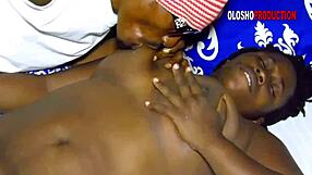 Chubby black roommate gets orgasm from cock in dorm homemade scene