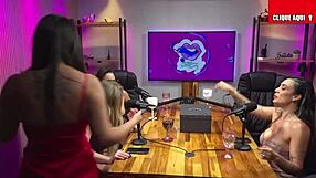 Sexy brazilian women undress in lingerie for teasing striptease.