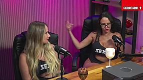 Sexy brazilian women undress in lingerie for teasing striptease.