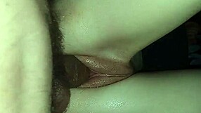 Husband Lubricates Wife's Wet Pussy for Rough Penetration