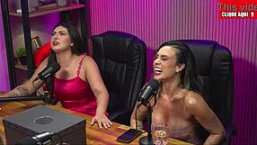 Sexy brazilian women undress in lingerie for teasing striptease.