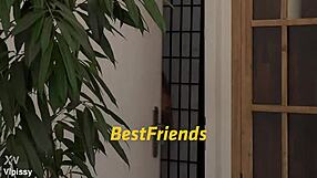 Best Friends Share Tattooed European Lesbian Moments