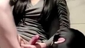 in this steamy scene a dominant mommy takes charge of her crossdressing transsexual partner forcing him to suck cock before pounding his tight ass hard