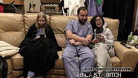 Jasmine Rose's thigh gets blasted with cum in this POV version