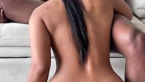 The amateur couple seems to be having fun together