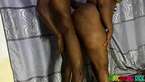 I fucked my oga's wife with my big black cock, making her moan in pleasure as the monster cock stretched her