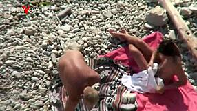 Beach Slut Gives Head and Gets Fucked!