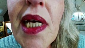 she teases, 'watch this mature strutting in pink panties then masturbating?'