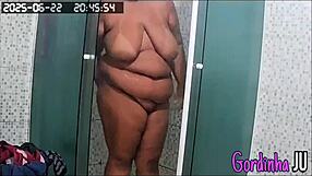 nephew secretly installs camera in bathroom to watch his aunt bathing and fingering herself