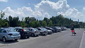 Horny beauties rip clothes for public sex at aquapark