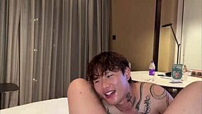 Hot Asian Guy Passionately Licks Pussy and Fucks with Dirty Talk and Screaming