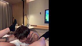 Hot Asian Guy Passionately Licks Pussy and Fucks with Dirty Talk and Screaming