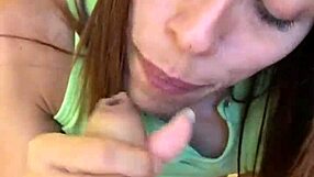 Pretty petite brunette, do you want cum in mouth from pov blowjob?