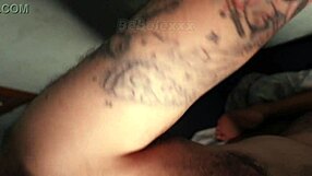 Hey, that foot massage turned into hard doggystyle penetration with a massive cumshot all over.