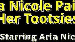 Aria Nicole PAINTS Her Tootsies On Beat2FeetCom