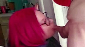 Blowjob tease with wife in playful session