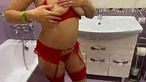 my stepbro caught me fucking on the washing machine in the bathroom, my hairy pussy dripping.