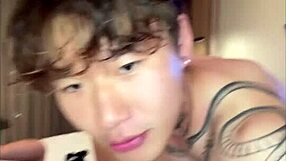 Hot Asian Guy Passionately Licks Pussy and Fucks with Dirty Talk and Screaming