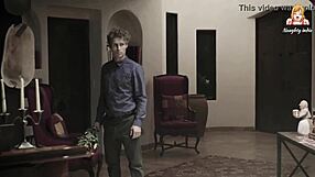 Step sister spreading her legs wide open for step brother