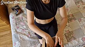 gave a present to my gf, suck my cock in stockings