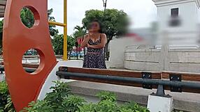 Beautiful lady waits for boyfriend at mall. Stranger invites her home for PASSIONATE DOGGY FUCKING