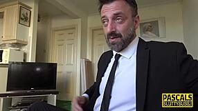 dominated sub in scottish bdsm scene with rough pantyhose action