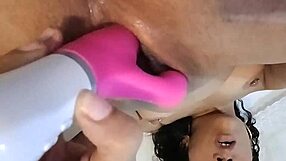 curly emo latina massages her wet creamy pussy in homemade video