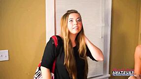 Petite Blonde Madelyn Fingers Horny Brunette Sofia Pussy