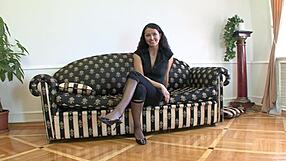 Young Brunette Wife Cheats on Husband with Anal Fucking While He Watches