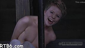 Sex bondman engages in sadomasochism with rough fucking and blowjob