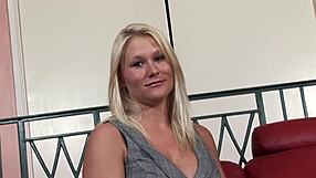 I am blondie with huge boobs, licking them to seduce you