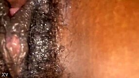 unaware creampie hits deep in ebony teen's homemade session