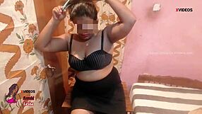 Indian student interacts with milf teacher on table