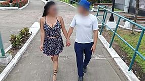 Beautiful lady waits for boyfriend at mall. Stranger invites her home for PASSIONATE DOGGY FUCKING