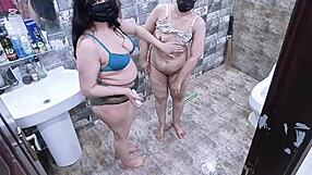 Steamy Shower After Lesbian Sex For Pakistani Milfs