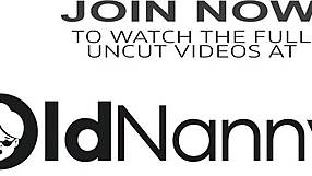 two busty chubby british lesbians dive into fingering and licking on the bed in oldnanny scene.