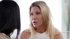 Now that he's gone, I can be more than your step mom, licking your pussy