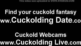 old babe teases cuckold slave in femdom bdsm fun