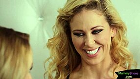 Glamorous Lesbian Stepmommy Seduces Young Babe