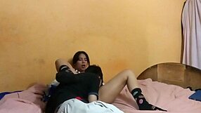 My schoolgirl stepsister begs for deepthroat blowjob and masturbation in cowgirl and doggy positions before creampie finish