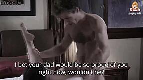 Step sister spreading her legs wide open for step brother