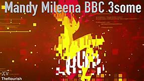 Masked milf Mandy Mileena in bbc threesome with facial and rimjob