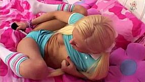 Lil Lexy Rubs Pussy With Dildo To Orgasm