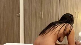 nysdel the cute latina model rides big black cock and swallows cum with her amateur couple