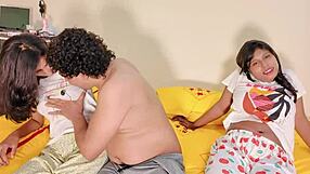 hardcore ranch threesome with anal sex and wet pussies