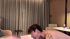 Hot Asian Guy Passionately Licks Pussy and Fucks with Dirty Talk and Screaming